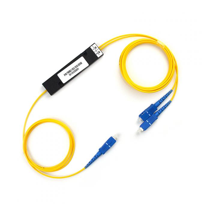 Tipo modificado para requisitos particulares divisor de fibra óptica de la coleta de las telecomunicaciones FTTH del PLC del SC UPC 1X2