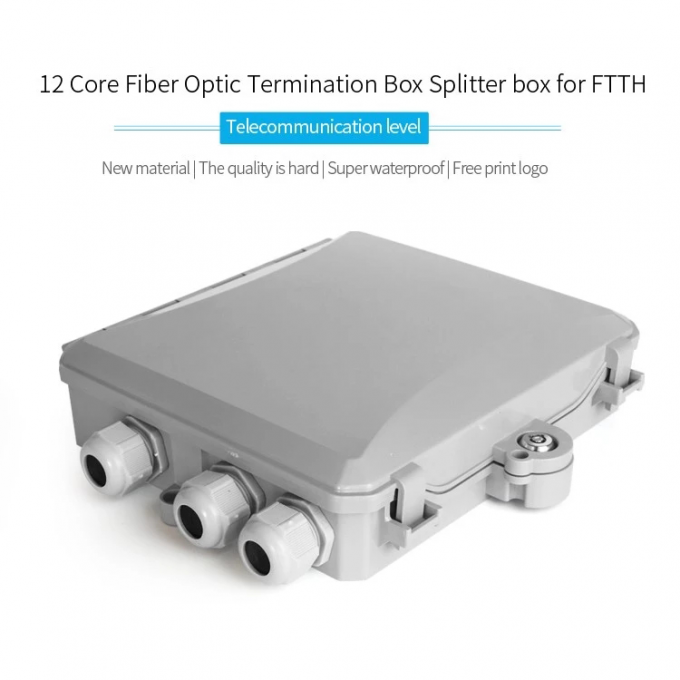 Pequeña caja al aire libre interior del divisor de la caja de la terminación de la fibra óptica de los corazones de FTTX/FTTH 12