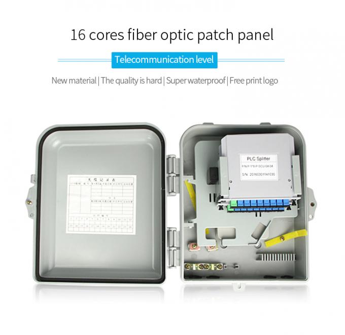 Cajas de distribución de fibra óptica material de cable de 8 12 16 24 corazones del ABS al aire libre interior de la prenda impermeable mini
