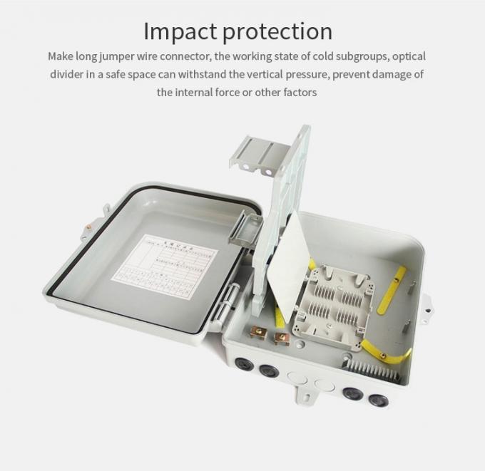 Cajas de distribución de fibra óptica material de cable de 8 12 16 24 corazones del ABS al aire libre interior de la prenda impermeable mini