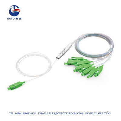 PLC del divisor de la fibra óptica de la manera 1x4 del SC APC SM Mini Steel Tube Type 4