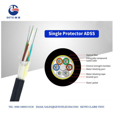 Todo el cable de la fibra de la base de los metros OM2 6 del dieléctrico 2000