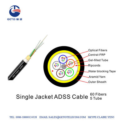 cable de fribra óptica autosuficiente de 96 bases del PLENO de los 4000m